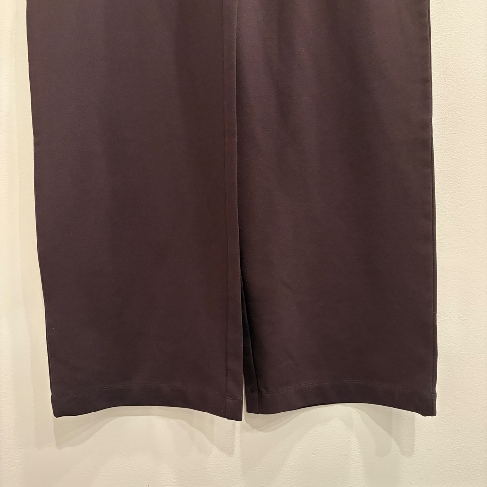 Quince Ultra-Stretch Ponte Wide Leg Pants Espresso Brown XL Minimalist Work New - Picture 5 of 8